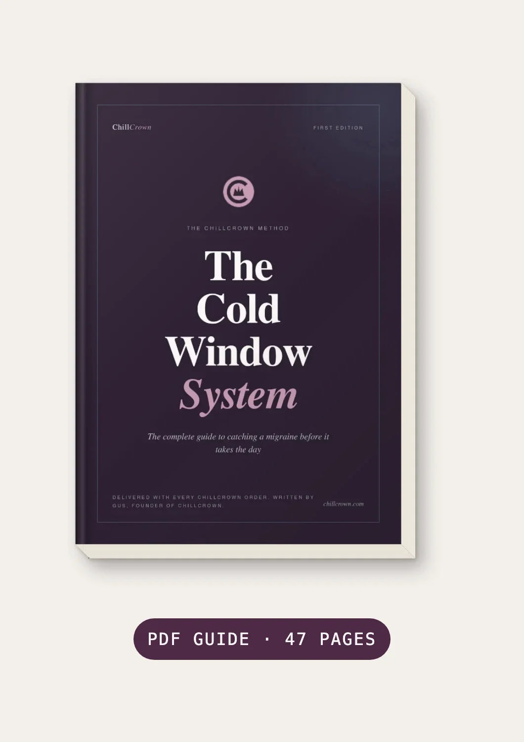 The Cold Window System, the 47-page PDF guide, shown as a book